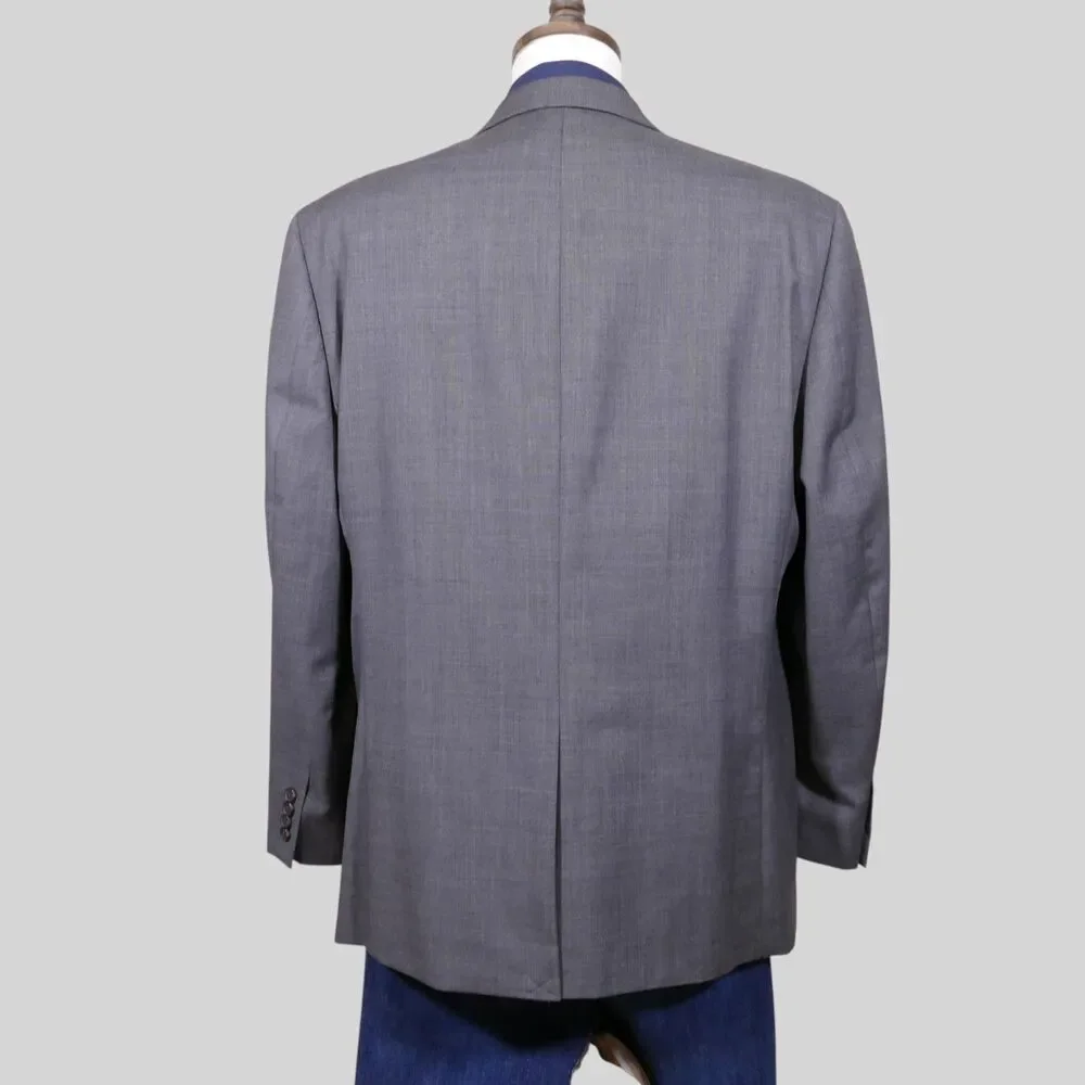 Lauren Ralph Lauren Sport Coat Blazer Mens 48R Gray Two Button 100% Wool